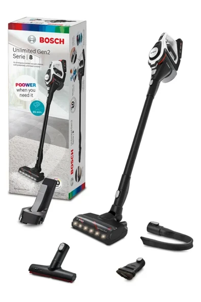 Bosch 18 V, Led Aydınlatma Turbo Modlu Dikey Şarjlı Süpürge, Yeni Seri - 1