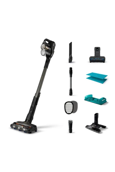 Philips Turbo başlık kısmında bulunan antibakteriyel fiber bez Aqua Plus Kablosuz Elektrikli Süpürge - 3