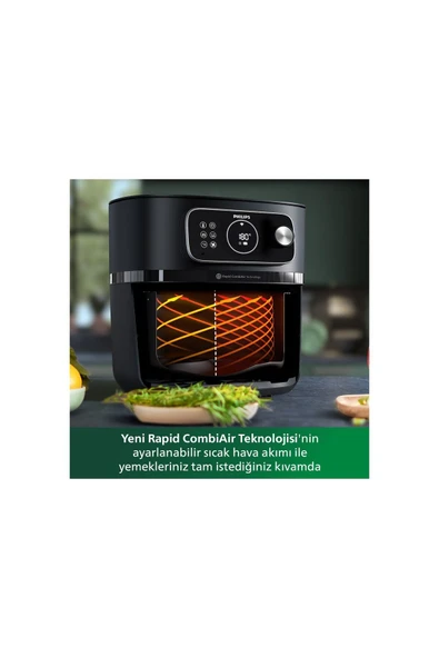 Philips YENİ SERİ , HD9875 7000 Serisi Airfryer Combi Xxl Connected , 8.3 Litre , 2200 W - 5