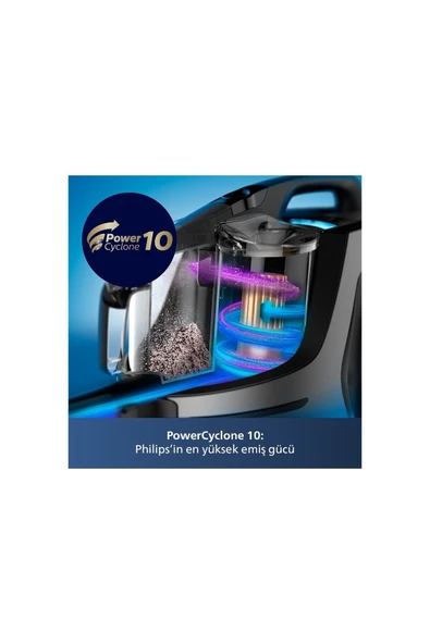 Philips Marathon Ultimate Toz Torbasız Elektrikli Süpürge , Triactive Ultra Led Başlık 899 W , ?xb9155