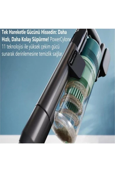 Philips DrmZ Yeni Seri TriActive Akıllı LED başlık En Hızlı6000 Serisi Xc6557/01 Şarjlı Dikey Süpürge - 5