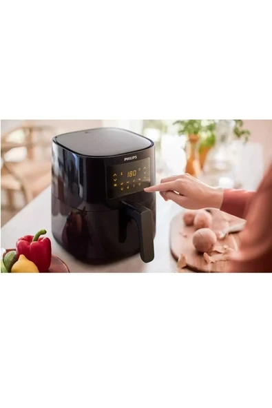 Philips BLACK  Essential Airfryer – 4,1 L, Yağsız Fritöz, Rapid Air ,1400 W (hd9252/90) , BARDAK HEDİYELİ - 4