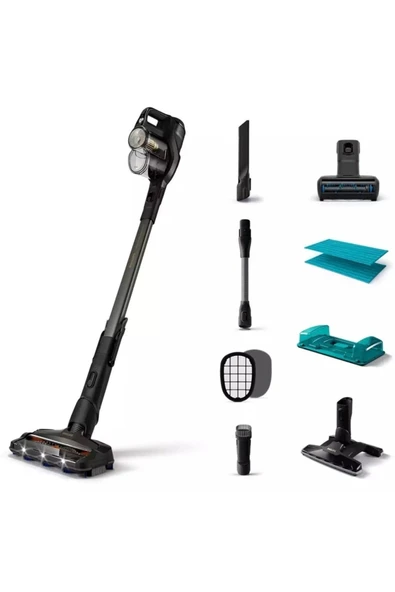 Philips Speedpro Max Aqua Plus Islak+Kuru Kablosuz Dikey Süpürge, Aqua+Led BAŞLIK, XC8349/01 - 2