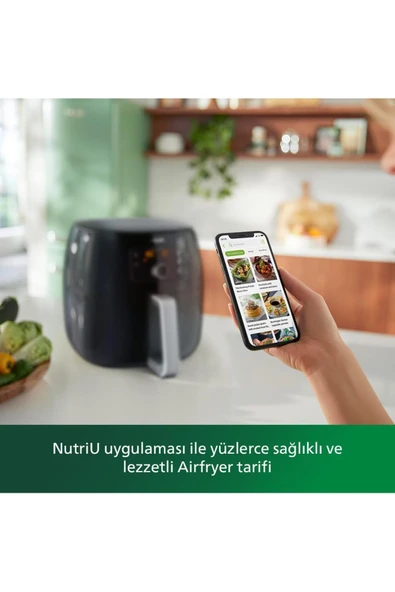 Philips EFSANE Avance Collection Airfryer XXL Fritöz, 1.4kg, 7.3L Kapasite, Siyah, HD9650/90 - 6