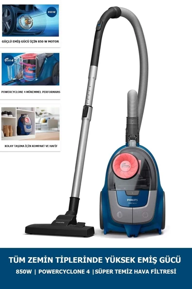 Philips Xb2123/09 2000 Serisi Toz Torbasız Süpürge Fc9323/07 Artık Daha Güçlü Garantili