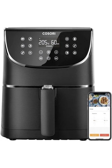 COSORI Cs158-af Akıllı Wifi Uygulama Kontrollü Sıcak Hava Fritözü 5.5 Litre Xxl