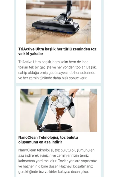 Philips TriActive Ultra Başlık ve PowerCyclone 10 Teknolojisi ile Premium Toz Torbasız Elektrikli Süpürge - 3