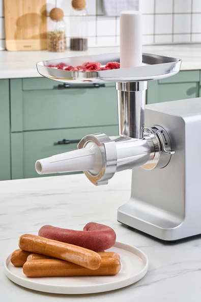 Karaca Salça ve Sucuk - Sosis Aparatlı Kıyma Makinesi Inox - 3