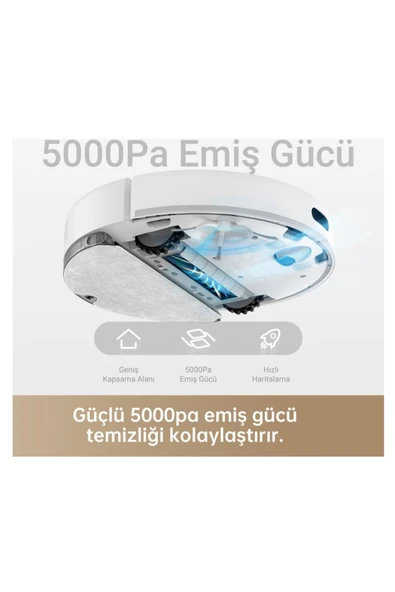 Dreame Plus Gen 2 Robot Süpürge Beyaz - 5