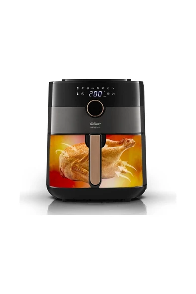Arzum 6 Litre Kapasiteli XL Fryer Sıcak Hava Fritözü Bakır 1750 W Porselen Kupa Bardak Hediyeli - 3