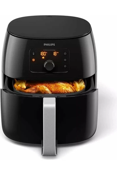 Philips EFSANE Avance Collection Airfryer XXL Fritöz, 1.4kg, 7.3L Kapasite, Siyah, HD9650/90 - 2