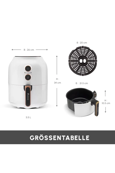 Karaca Multifry Heißluftfriteuse, Hava fritözü, Einfache Reiningung, Energiesparend, fritözler - 4