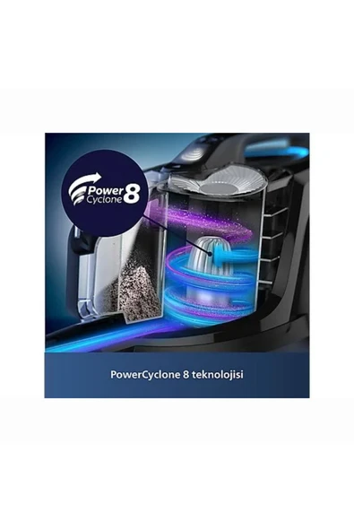 Philips Phılıps Toz Torbasız Süpürge 900W Güç ALLERGYH13 Filtre Alerjii Kilit Sistemi - 6