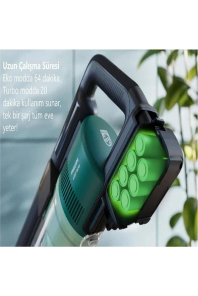Philips DrmZ Yeni Seri TriActive Akıllı LED başlık En Hızlı6000 Serisi Xc6557/01 Şarjlı Dikey Süpürge - 6
