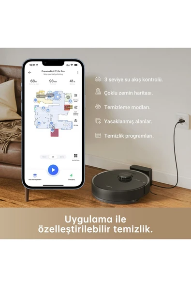 Dreame EV D10s Pro, Robot Elektrikli Süpürge, Action AI, 5000Pa, 280 dakika pil ömrü, 5000 PA - 6