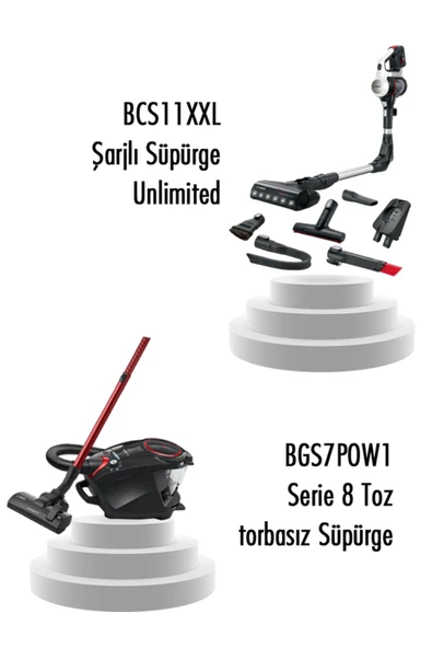 Bosch 2' Li Elektrikli Süpürge Paketi - BGS7POW1 -BCS711XXL Dik Elektrikli Süpürge