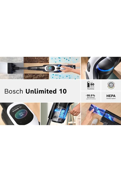 Bosch BCS1041WAC Unlimited 10 Şarjlı Dikey Süpürge - 2
