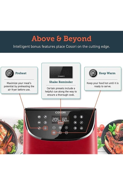 COSORI Sıcak Hava Fritözü Xxl, Yağsız, 5,5 L, 11 Program 1700 W - 5