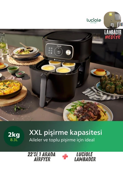 Philips Airfryer 7000 Serisi XXL Connected, Gıda termometreli, 2 kg, 8.3 L Kapasite, Connected