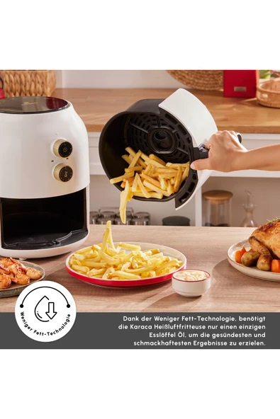 Karaca Multifry Heißluftfriteuse, Hava fritözü, Einfache Reiningung, Energiesparend, fritözler - 7