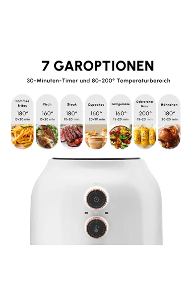 Karaca Multifry Heißluftfriteuse, Hava fritözü, Einfache Reiningung, Energiesparend, fritözler - 5