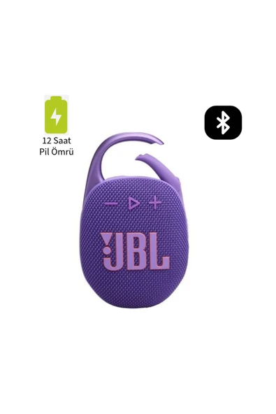 JBL Taşınabilir Bluetooth Hoparlör Mor 12 Saat Müzik Çalma Suya Dayanıklı - 2
