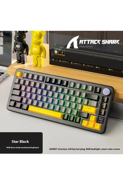 Choice Attack Shark X85Pro Oyun Mekanik Klavye Üç Mod RGB Bluetooth Kablosuz Özelleştirme Sıcak ...