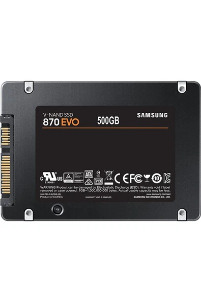 Samsung 500Gb 870 Evo 560Mb-530Mb-S Sata 2.5" (Mz-77E500Bw-Kr) Ssd Sabit Disk Harddisk - 2