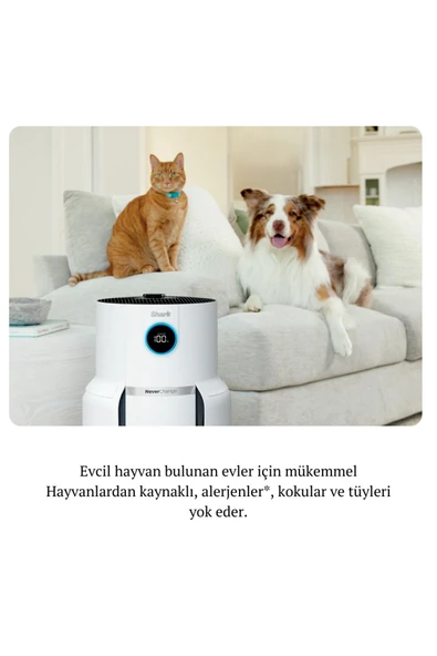 Shark Çift teknoloji ,130 metre kareyi tekseferde temizleyen Hava Temizleyicisi Max Beyaz - 3