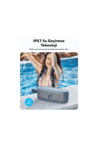 Anker Soundcore Motion 100 20W, IPX7 Bluetooth Hoparlör Mavi - 5