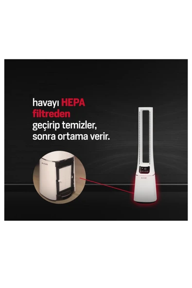 Arçelik HEPA Filtreİi,Otomatik modlu, uyku modulu,iyonizerli HKV Kule Tipi Vantilatör - 8