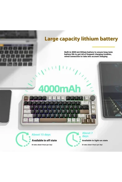 Choice Attack Shark X85Pro Oyun Mekanik Klavye Üç Mod RGB Bluetooth Kablosuz Özelleştirme Sıcak ... - 3