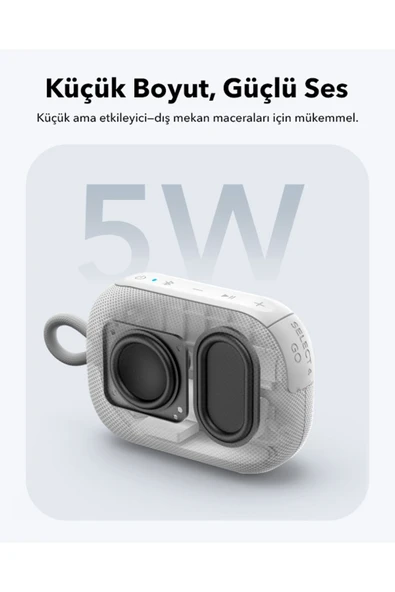 Anker Soundcore Select 4 Go Kablosuz Bluetooth Hoparlör - 20 Saat Ultra Çalma Süresi - Beyaz - A31X1 - 4