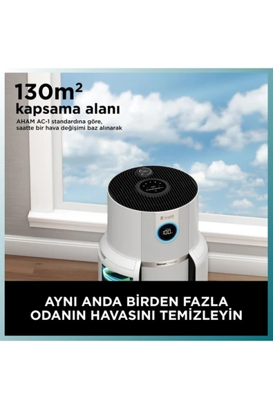 Shark Çift teknoloji ,130 metre kareyi tekseferde temizleyen Hava Temizleyicisi Max Beyaz - 7