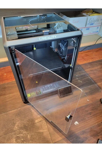 Creality K1 Max 3d Yazıcı Ön Cam Kapak Şeffaf
