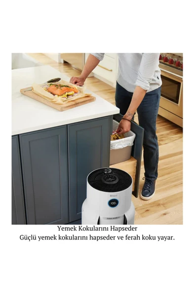 Shark Çift teknoloji ,130 metre kareyi tekseferde temizleyen Hava Temizleyicisi Max Beyaz - 4