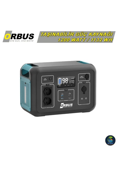 ORBUS 1200W Power Station - 1200 Watt Taşınabilir Güç Kaynağı - 1.2 kW