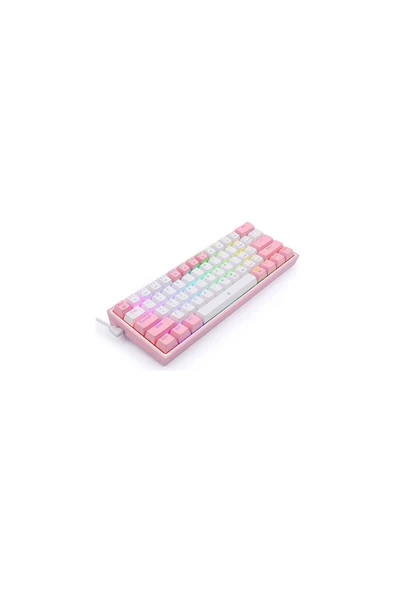 REDRAGON K617-RGB-WP Fızz Rgb Red Swıtch Kablolu Mekanık Q Klavye beyaz-Pembe - 3