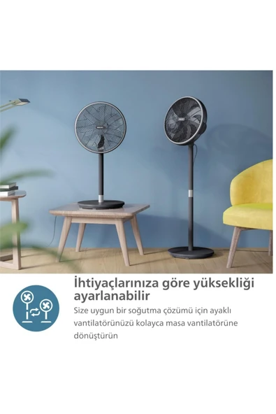 Philips Güçlü ve Ultra 3000 Serisi Sessiz Vantilatör, CX3550/01 Ayaklı Vantilatör - 7