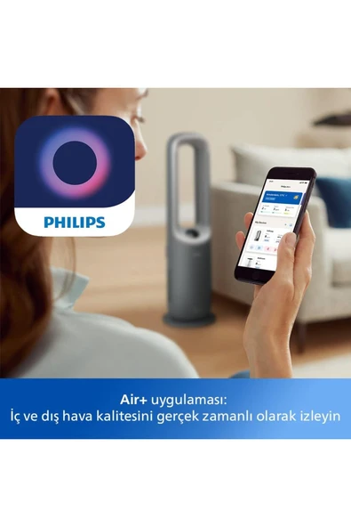 Philips HEPA Air Performer 8000 Serisi 3'ü 1 Arada Hava Temizleyici, Fan ve Isıtıcı- AMF870/15 , 70 m2' - 6