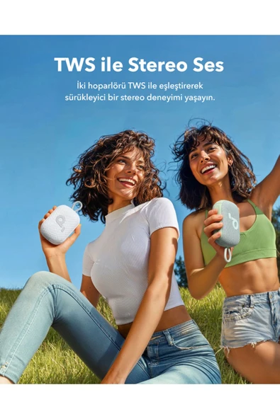 Anker Soundcore Select 4 Go Kablosuz Bluetooth Hoparlör - 20 Saat Ultra Çalma Süresi - Beyaz - A31X1 - 2