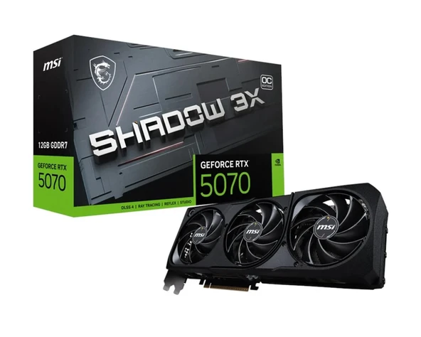 Msi GeForce RTX5070 12G Shadow 3X OC 12GB GDDR7 192 Bit DLSS 4 Ekran Kartı ürün görseli 1