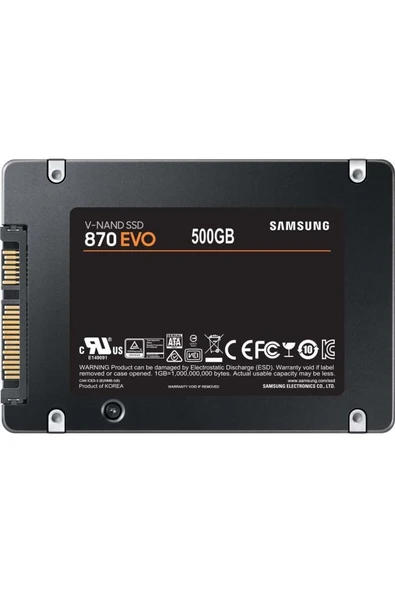 Samsung 500gb 870 Evo 560mb-530mb-s Sata 2.5" (MZ-77E500BW-KR) Ssd Sabit Disk -yeni- - 2