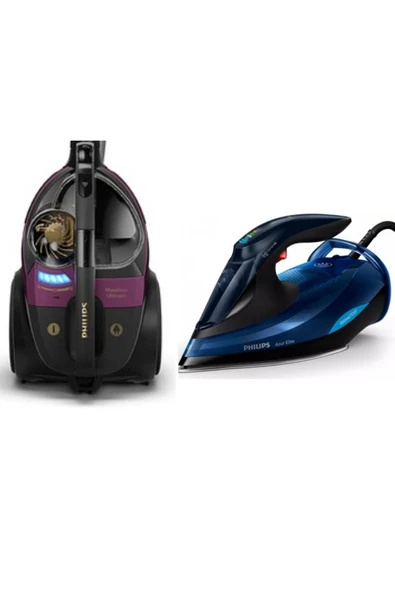 Philips Toz Torbasız Süpürge Premium Azur Elite 2600 Ütü Hediye