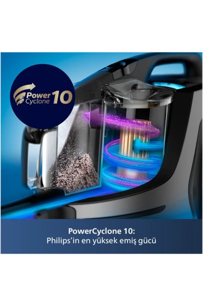 Philips Toz Torbasız Süpürge Premium Azur Elite 2600 Ütü Hediye - 4