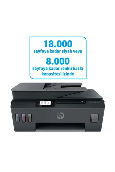 HP Smart Tank 530 Fotokopi Tarayıcı Wi - Fi Mürekkep Püskürtmeli Tanklı Yazıcı - 2