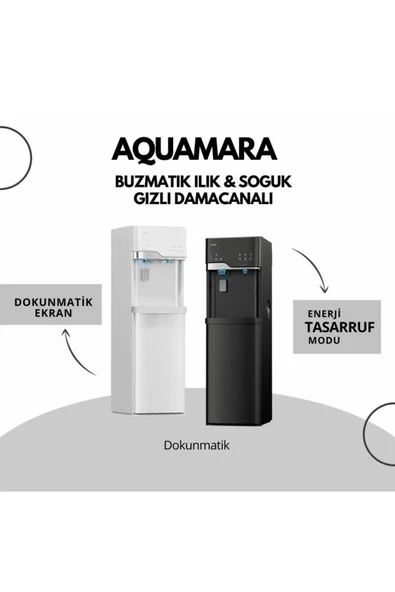 AQUAMARA Buz Makinalı Su Sebili Siyah LYCZ629-Siyah - 2
