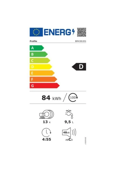 Profilo Bm4381eg F Enerji Sınıfı 4 Programlı 12 Kişilik Bulaşık Makinesi - 7