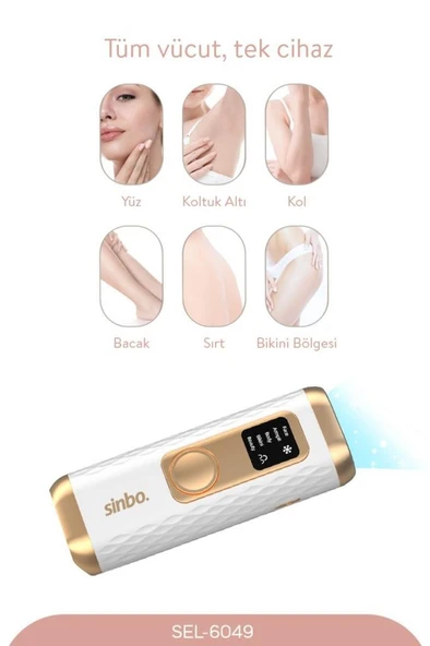Sinbo Sel-6049 IPL Epilasyon Cihazı Hassas Ciltler İçin Özel - Resim 2