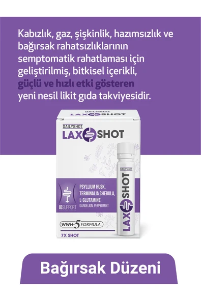 HANGOVERSHOT LaxShot, Bağırsak ve Sindirim Sistemi Düzenleyici, , Gaz, Şişkinlik İçin Lax Shot - 3
